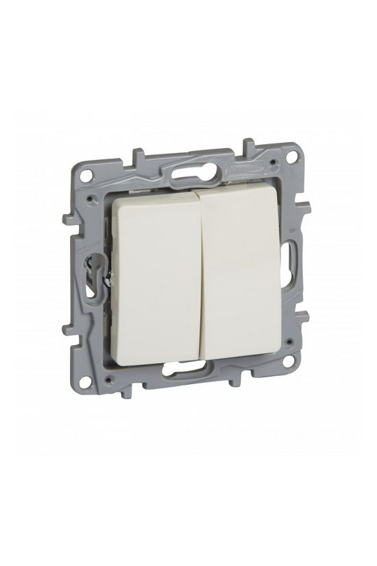 Niloé nyomó/váltókapcsoló N101/106 betét bézs süllyesztett dmax. IP20 2- billentyű/gomb LEGRAND - 764609