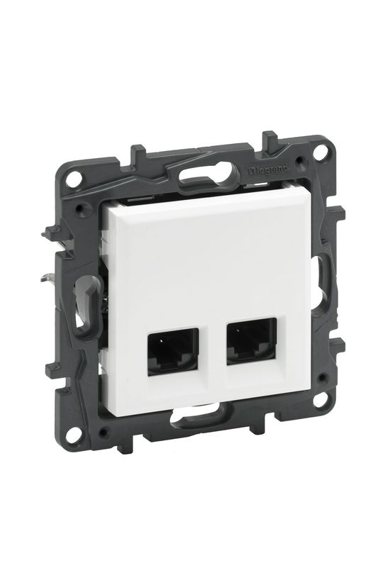 NiloéStep adatcsatlakozó dugalj UTP 2xRJ45 8(8) Cat6 fehér LEGRAND - 863164