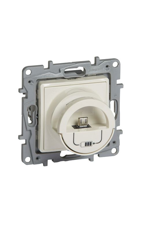 Niloé USB töltőaljzat A 2P+F 16A/230V dugaljjal 1 x 2400mA/ 5V süllyesztett bézs LEGRAND - 764696
