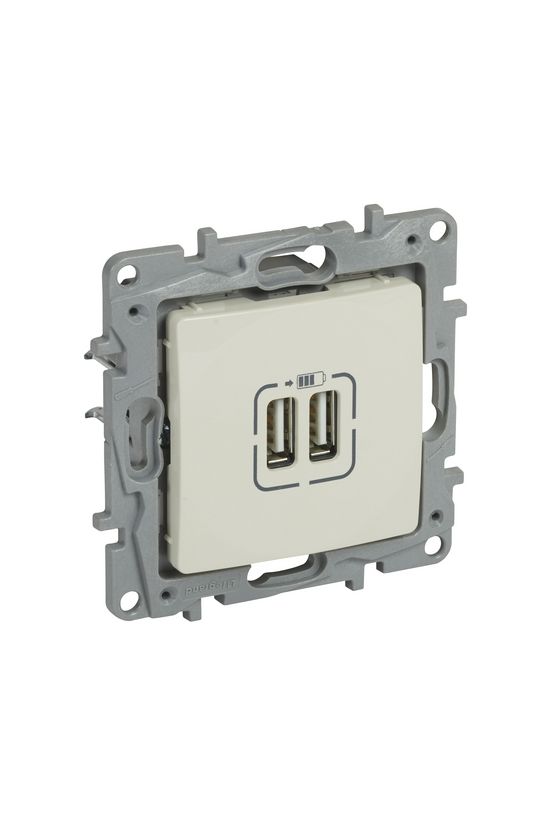 Niloé USB töltőaljzat A+A 2/ki 2400mA-max. 5V süllyesztett bézs LEGRAND - 764694