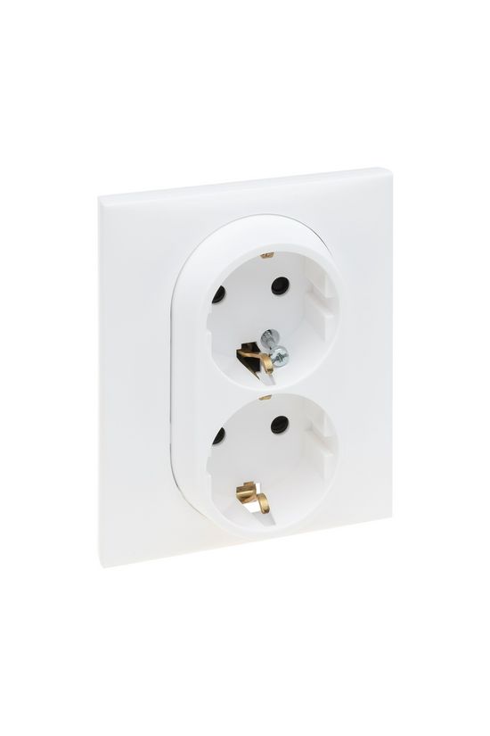 NiloéStep 162/2 dugalj földelt gyerekzárral fehér IP20 süllyesztett csavaros LEGRAND - 863122