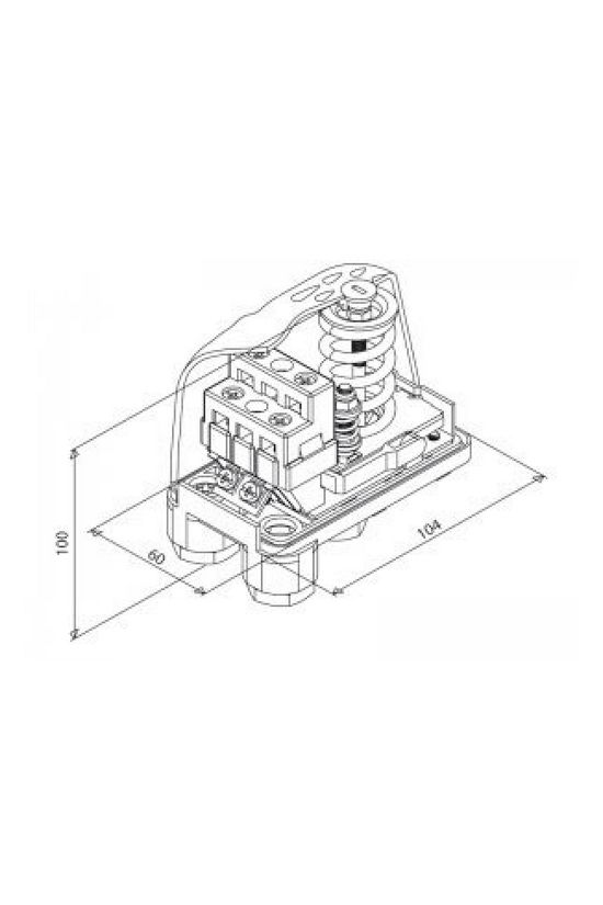 Nyomáskapcsoló 1-fázisú vízre 3bar- 12bar 3Ny 16A/AC-3/400V R1/4