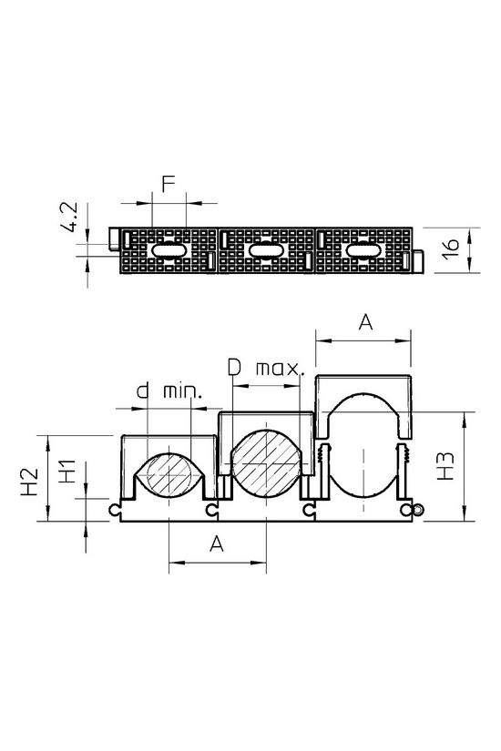 Nyomóbilincs műanyag 18-30mm-átmérő 1-kábel/cső szürke sorolható 2037 18-30 LGR OBO-BETTERMANN - 2250306