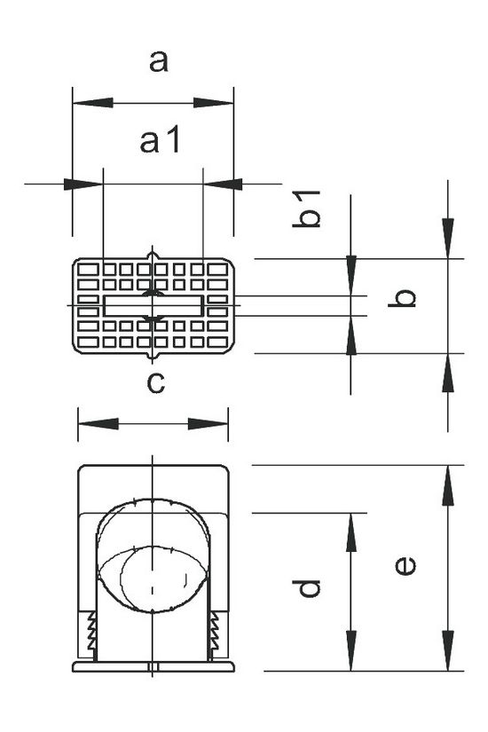 Nyomóbilincs műanyag 24-34mm-átmérő 1-kábel/cső szürke 3052 LGR OBO-BETTERMANN - 2101068