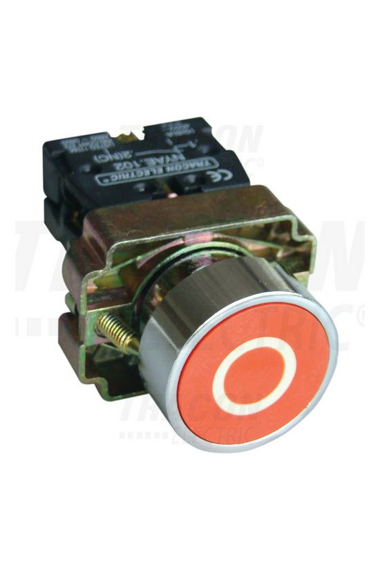 Nyomógomb komplett fém d22 3A