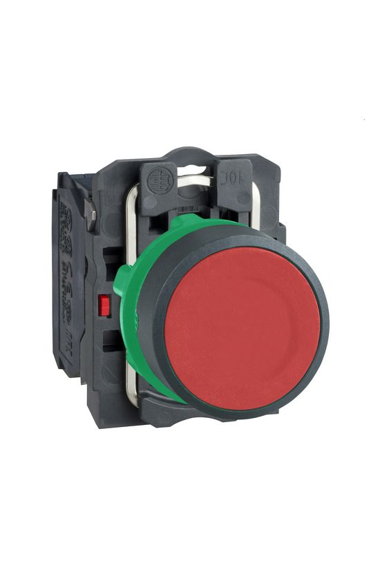 Nyomógomb komplett műa. d22 piros/zöld lapos visszaugró 1ny csavaros kerek Harmony XB5 Schneider - XB5AA42