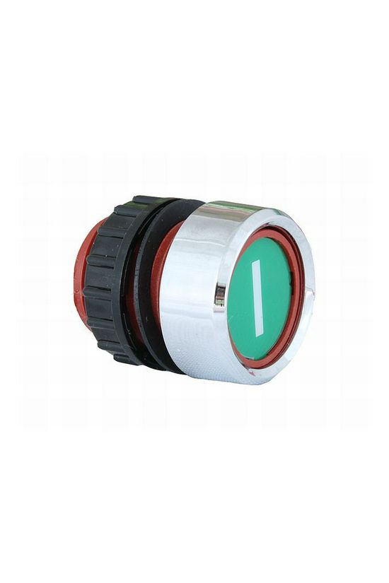 Nyomógombfej műanyag d22 I lapos zöld kerek D-12 VA Elektronika