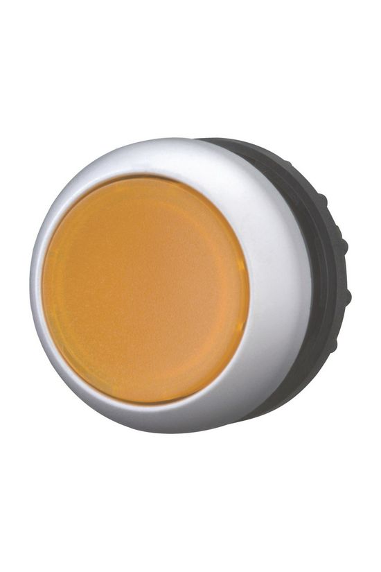 Nyomógombfej műanyag d22 világító lapos narancs visszaugró kerek M22-DL-A EATON - 167429