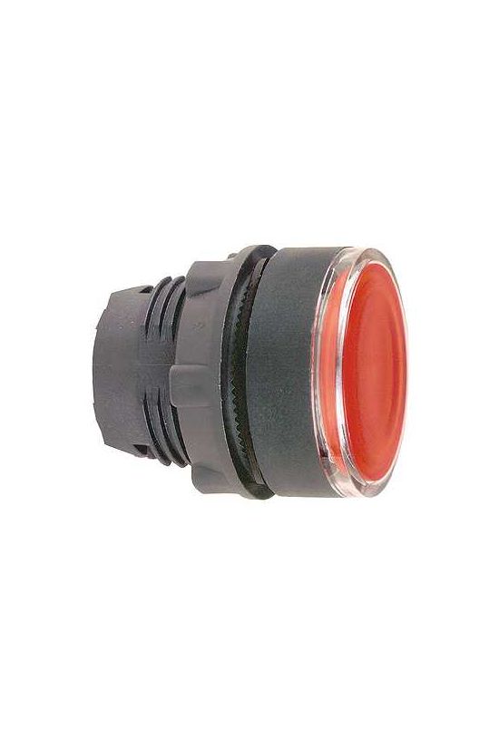 Nyomógombfej műanyag d22 világító lapos piros kerek visszaugró Harmony XB5 Schneider - ZB5AW343