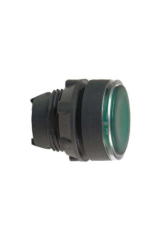 Nyomógombfej műanyag d22 világító lapos zöld kerek visszaugró Harmony XB5 Schneider - ZB5AW333