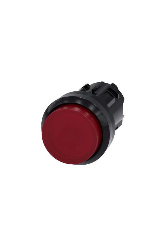 Nyomógombfej műanyag d22 világító magas piros visszaugró kerek SIRIUS ACT SIEMENS - 3SU1001-0BB20-0AA0