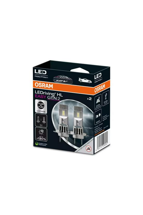 LED jármű lámpa fényszóró H7/H18 +helyzetjelző (2db) 16W/ 12V PX26d 2000lm 64210DWESY2 OSRAM - 4062172406932