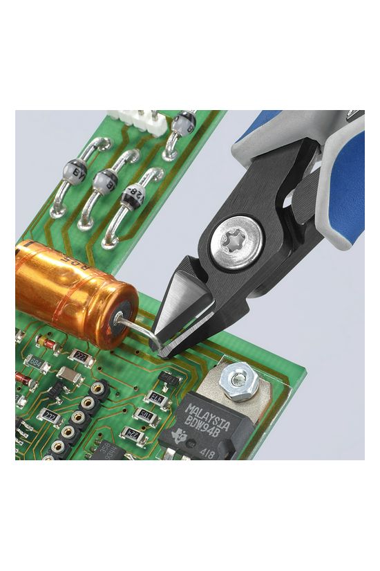 Oldalcsípő fogó precíziós-elektronikai max.d1mm szürke-kék normál 125mm x KNIPEX - 7942125Z