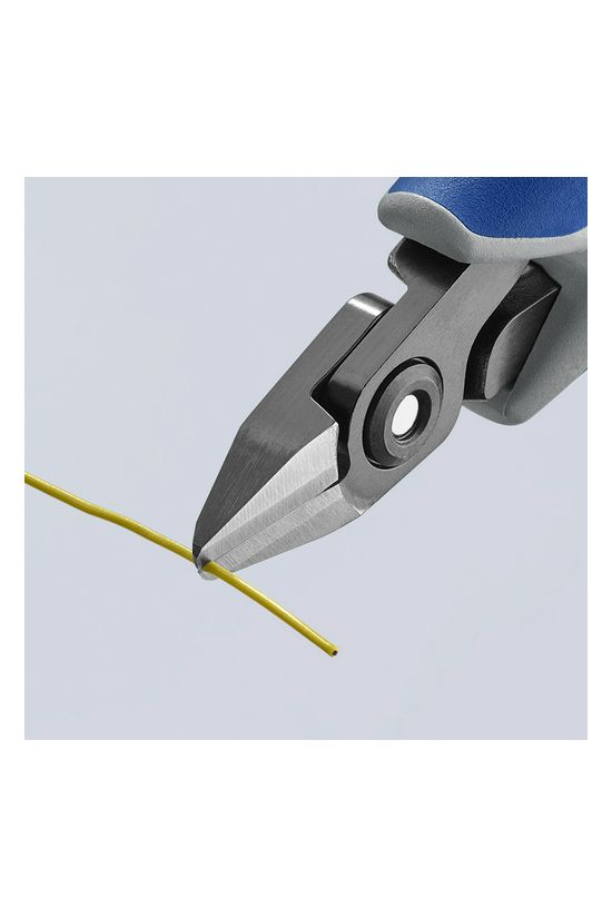 Oldalcsípő fogó precíziós-elektronikai max.d1mm szürke-kék normál 125mm x KNIPEX - 7942125Z