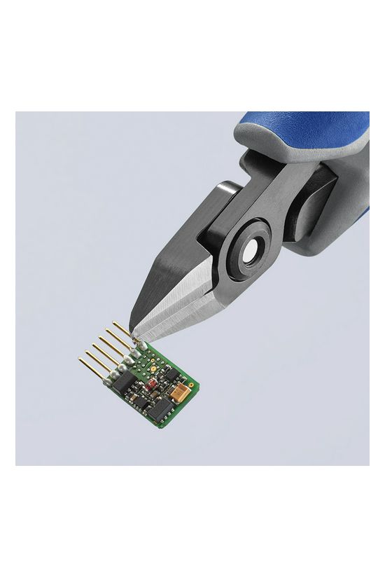 Oldalcsípő fogó precíziós-elektronikai max.d1mm szürke-kék normál 125mm x KNIPEX - 7942125Z