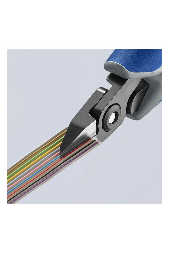 Oldalcsípő fogó precíziós-elektronikai max.d1mm szürke-kék normál 125mm x KNIPEX - 7942125Z