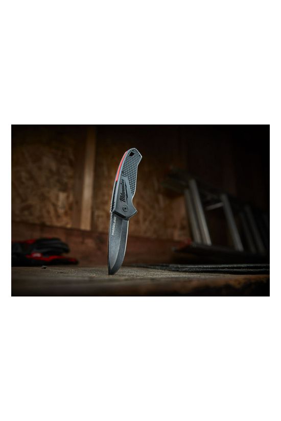 Összecsukható kés sima élű D2-acél fekete egyenes Milwaukee - 4932492452