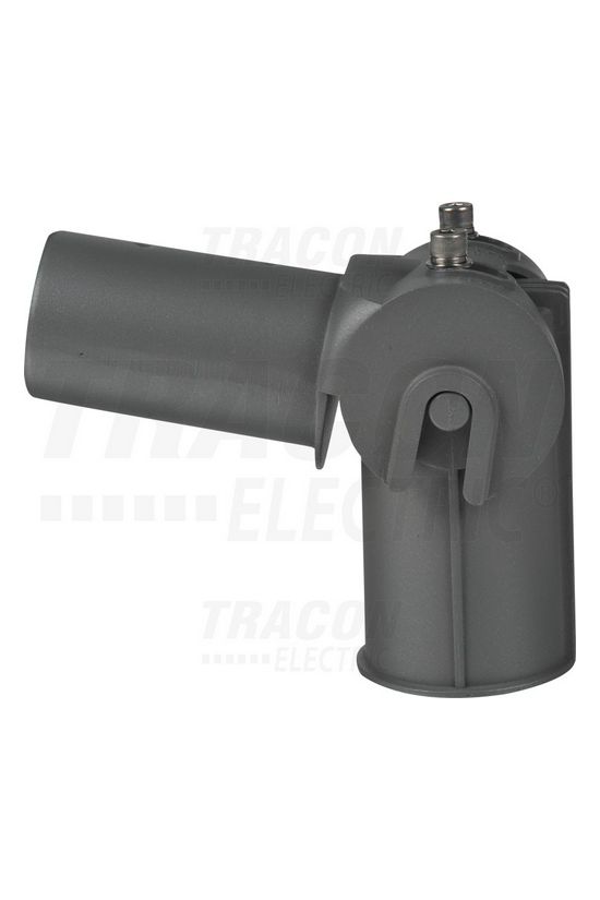 Oszlop adapter állítható LSJA30/50/60 lámpatesthez (0/90°) -10° d50/63mm szürke műanyag TRACON - LSJAA906050