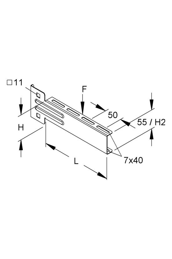 Oszlopkonzol 50-200mm-szélességhez szalaghorganyzott acél 0.6kN-max.terhelés KTUL 200 Niedax