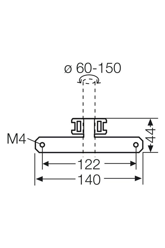 Oszloprarögzítő készlet csavarokkal (2db) 150mm-szé nemesacél V2A  Mi MB 1 Hensel - 20009191