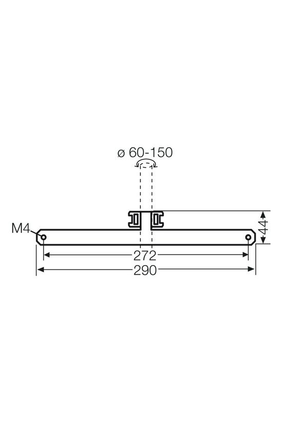 Oszloprarögzítő készlet csavarokkal (2db) 300mm-szé nemesacél V2A  Mi MB 2 Hensel - 20009192
