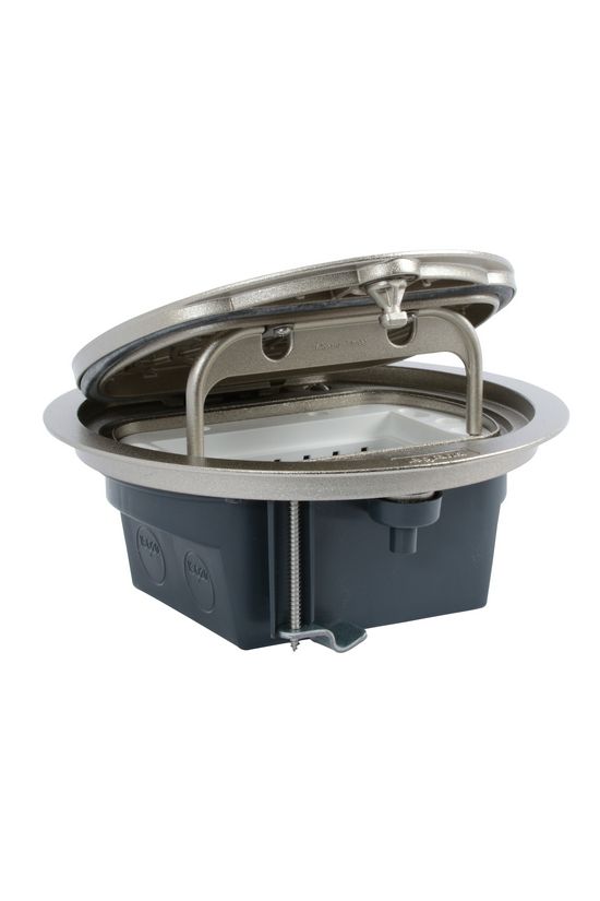 Padlódoboz Mosaichoz IP66 kerek 4-szerelvényhez krómozott cink öntvény LEGRAND - 088064