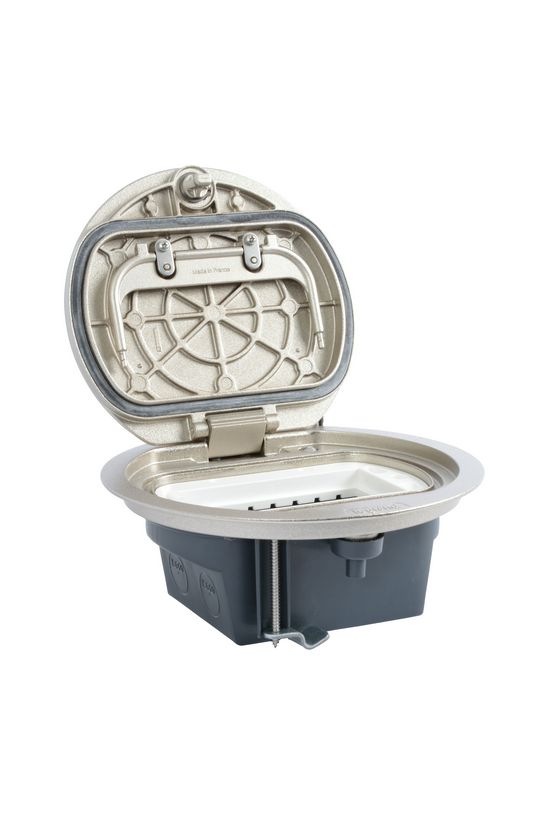 Padlódoboz Mosaichoz IP66 kerek 4-szerelvényhez krómozott cink öntvény LEGRAND - 088064