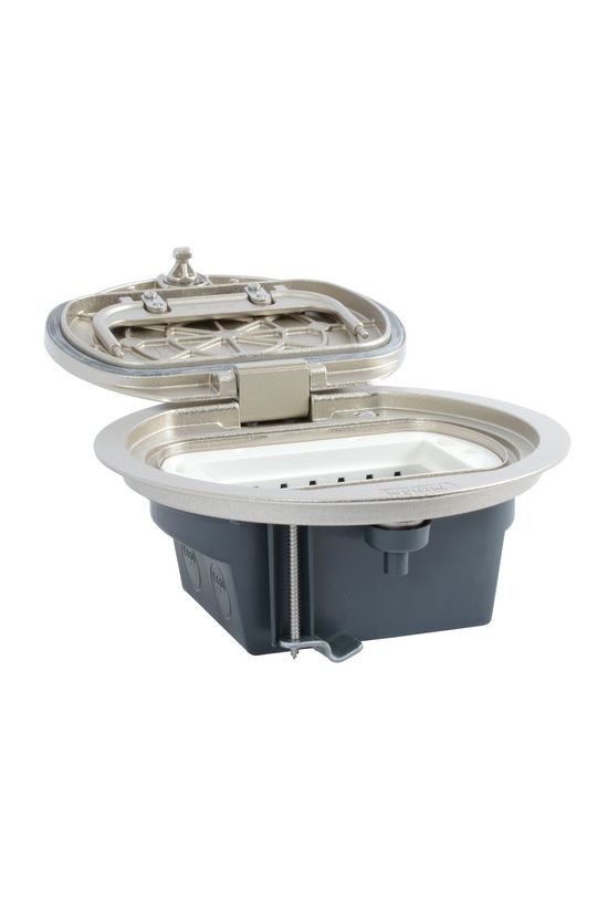 Padlódoboz Mosaichoz IP66 kerek 4-szerelvényhez krómozott cink öntvény LEGRAND - 088064