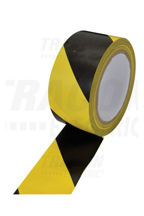 Padlójelölő szalag PVC nems szigetel 50mmx 33m sárga/fekete TRACON - BY50