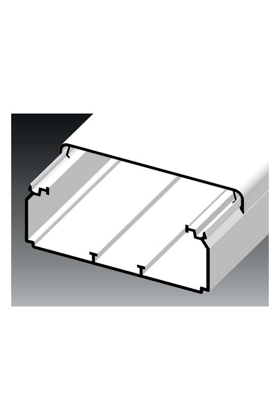 Parapetcsatorna 100mm x 40mm 2000mm kezeletlen műanyag krémfehér fedéllel EKD KOPOS - EKD 100X40_HD