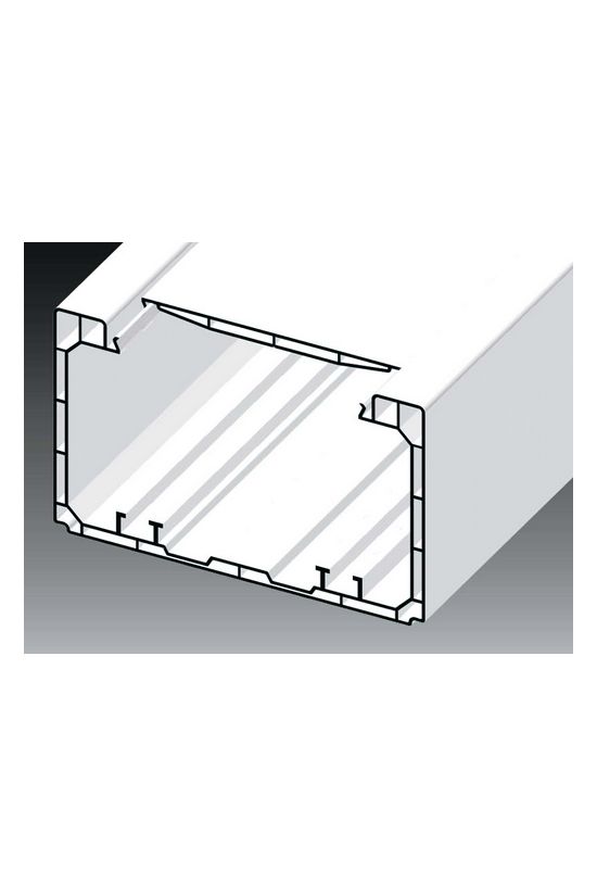 Parapetcsatorna 110mm x 67.5mm 2000mm kezeletlen műanyag fényesfehér PK KOPOS - PK 110X65 D_HD
