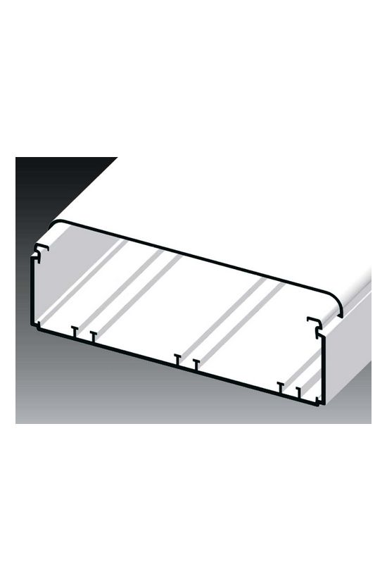 Parapetcsatorna 179mm x 61mm 2000mm kezeletlen műanyag fényesfehér EKE KOPOS - EKE 180X60_HD