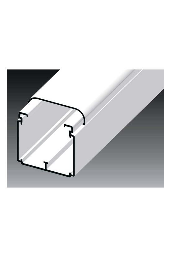 Parapetcsatorna 59mm x 60mm 2000mm kezeletlen műanyag fényesfehér EKE KOPOS - EKE 60X60_HD