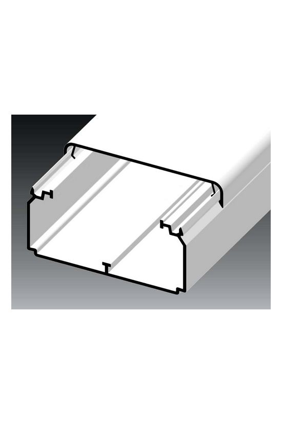 Parapetcsatorna 80mm x 40mm 2000mm kezeletlen műanyag krémfehér fedéllel EKD KOPOS - EKD 80X40_HD