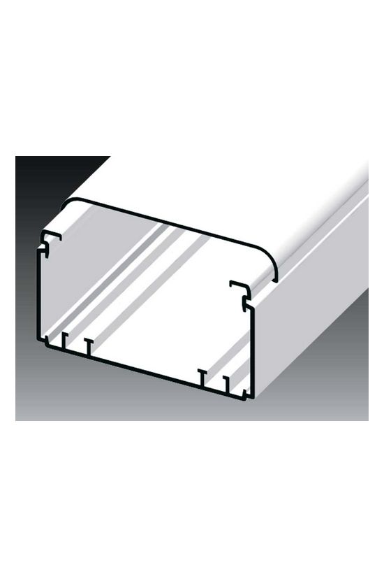 Parapetcsatorna 98mm x 61mm 2000mm kezeletlen műanyag fényesfehér EKE KOPOS - EKE 100X60_HD