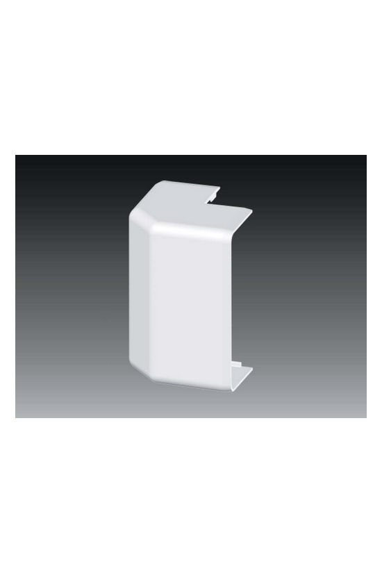 Parapetcsatorna külső sarok 100X40-hez 90° szimmetrikus fényesfehér műanyag PVC EKD KOPOS - 8516_HB