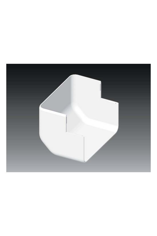 Parapetcsatorna külső sarok 140X60-hoz 90° szimmetrikus fényesfehér műanyag PVC EKE KOPOS - 8566_HB
