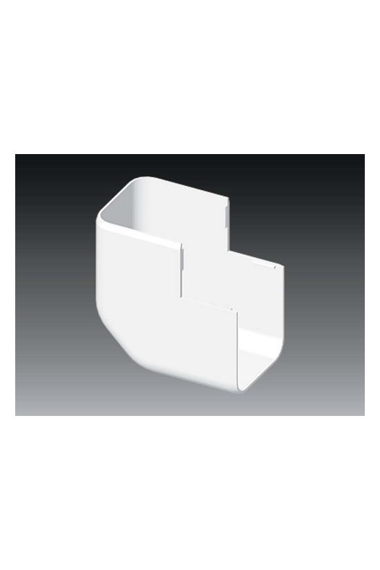 Parapetcsatorna külső sarok 60X60-hoz 90° szimmetrikus fényesfehér műanyag PVC EKE KOPOS - 8546_HB