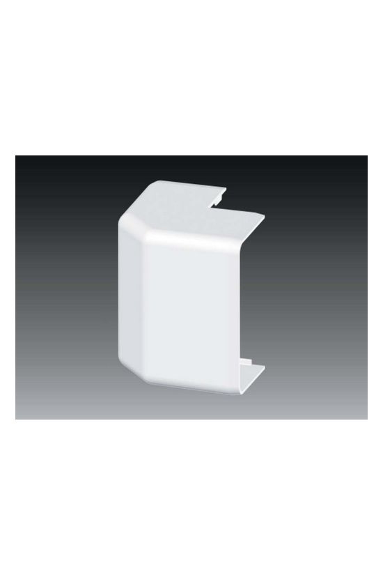 Parapetcsatorna külső sarok 80X40-hez 90° szimmetrikus fényesfehér műanyag PVC EKD KOPOS - 8506_HB