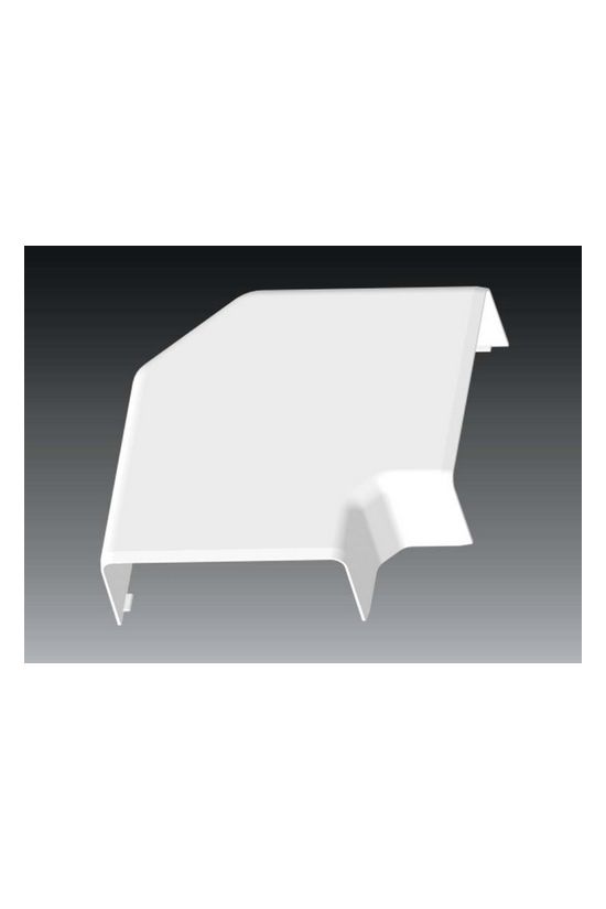 Parapetcsatorna L-idom 100X40-hez emelkedő/süllyedő 90° fényesfehér PVC műanyag EKD KOPOS - 8513_HB