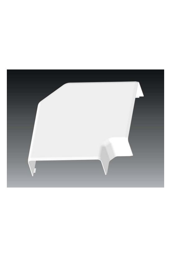 Parapetcsatorna L-idom 120X40-hez emelkedő/süllyedő 90° fényesfehér PVC műanyag EKD KOPOS - 8583_HB