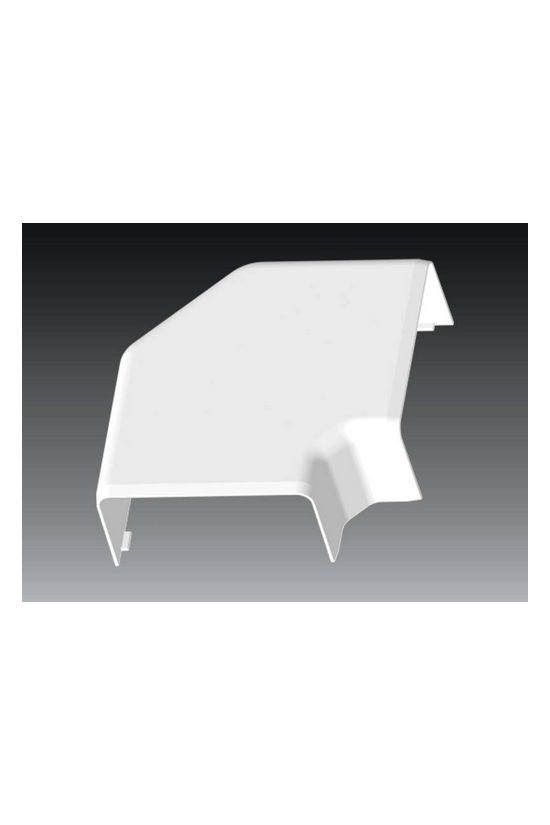 Parapetcsatorna L-idom 80X40-hez emelkedő/süllyedő 90° fényesfehér PVC műanyag EKD KOPOS - 8503_HB