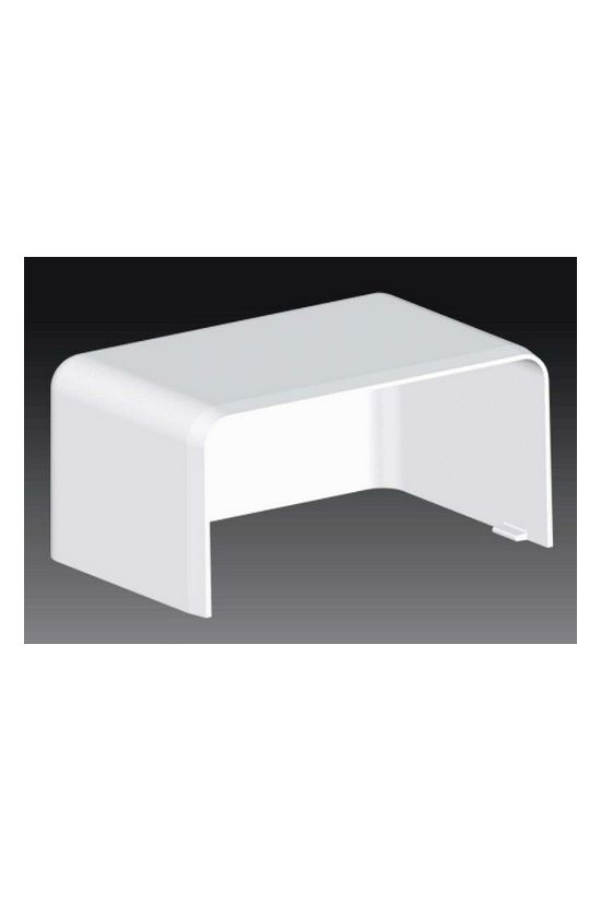Parapetcsatorna végzáró 80X40-hez szimmetrikus 80mmx 40mm műanyag fényesfehér EKD KOPOS - 8501_HB