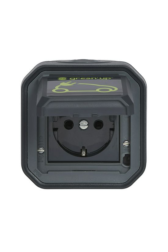 Plexo55 162 dugalj e-autótöltő földelt csapófedéllel antracit IP55 süllyesztett csavaros LEGRAND - 069708L