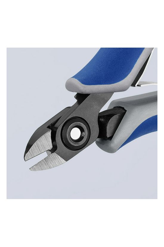 Oldalcsípő fogó 62HRC max.d1/0,8mm nyitórugós szürke-kék normál 120mm x KNIPEX - 7922120