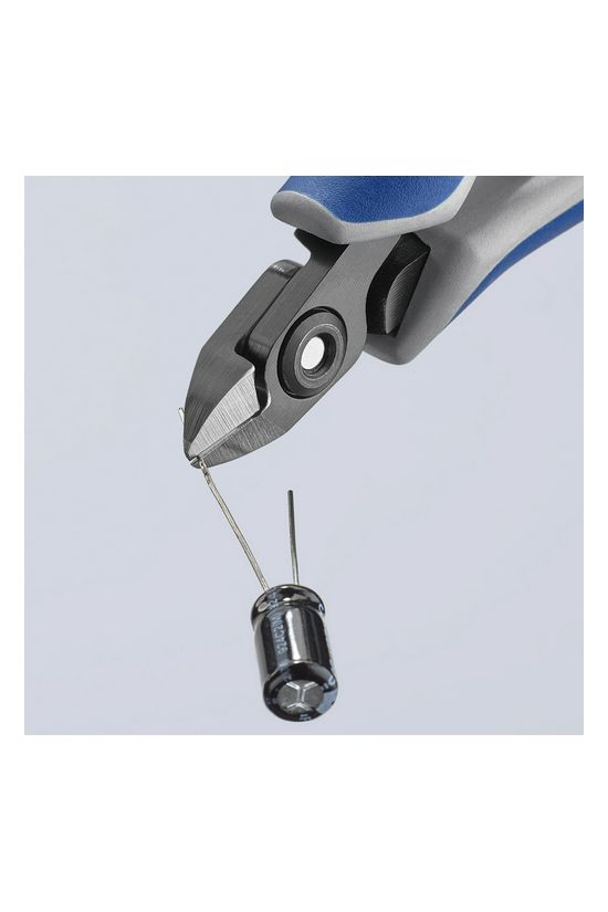 Oldalcsípő fogó 62HRC max.d1/0,8mm nyitórugós szürke-kék normál 120mm x KNIPEX - 7922120