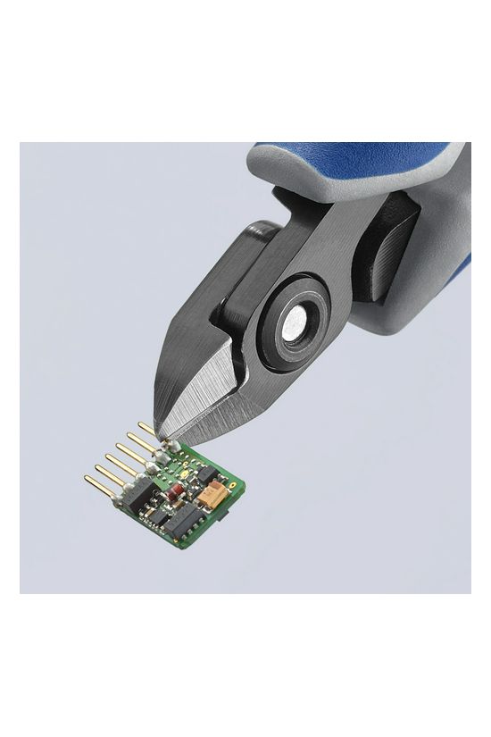 Oldalcsípő fogó 62HRC max.d1/0,8mm nyitórugós szürke-kék normál 120mm x KNIPEX - 7922120