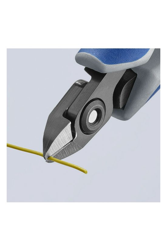 Oldalcsípő fogó 62HRC max.d1/0,8mm nyitórugós szürke-kék normál 120mm x KNIPEX - 7922120