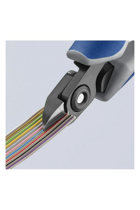 Oldalcsípő fogó 62HRC max.d1/0,8mm nyitórugós szürke-kék normál 120mm x KNIPEX - 7922120