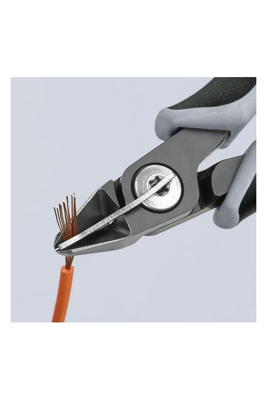 Oldalcsípő fogó precíziós-elektronikai ESD 64HRC max.d0,8mm szürke normál 125mm KNIPEX - 7962125ESD